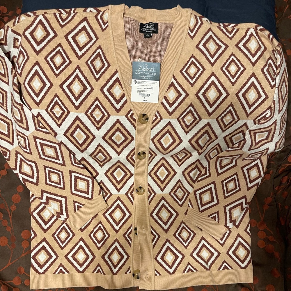 Abbott Elementary Geometric Cardigan